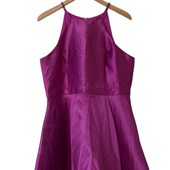 Lulus Broadway Show Magenta Taffeta High-Low Gown Sz. XL - NWT - Picture 11 of 14